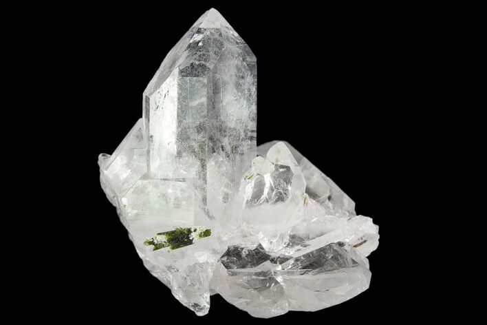 Faden Quartz Crystal Cluster with Epidote - Pakistan #127429